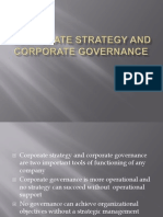 Corporate Strategy and Corporate Governance
