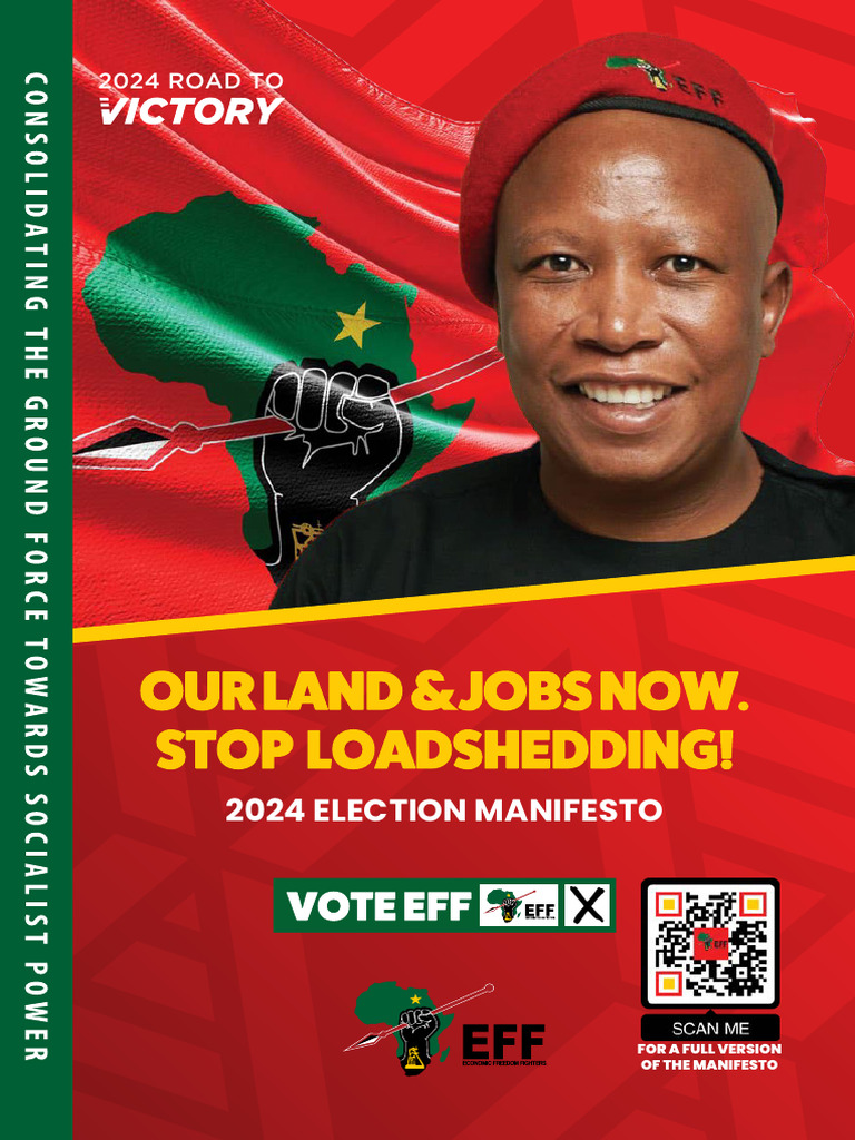 A5 EFF 2024 Manifesto Full Version | PDF | South Africa | Poverty