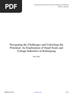 Navigating The Challenges and Unlocking The Potential: An Exploration of Small Scale and Cottage Industries in Kalimpong