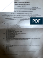 Don Bosco Park Circus Class 10 Physics Preboards Paper Icse 2024