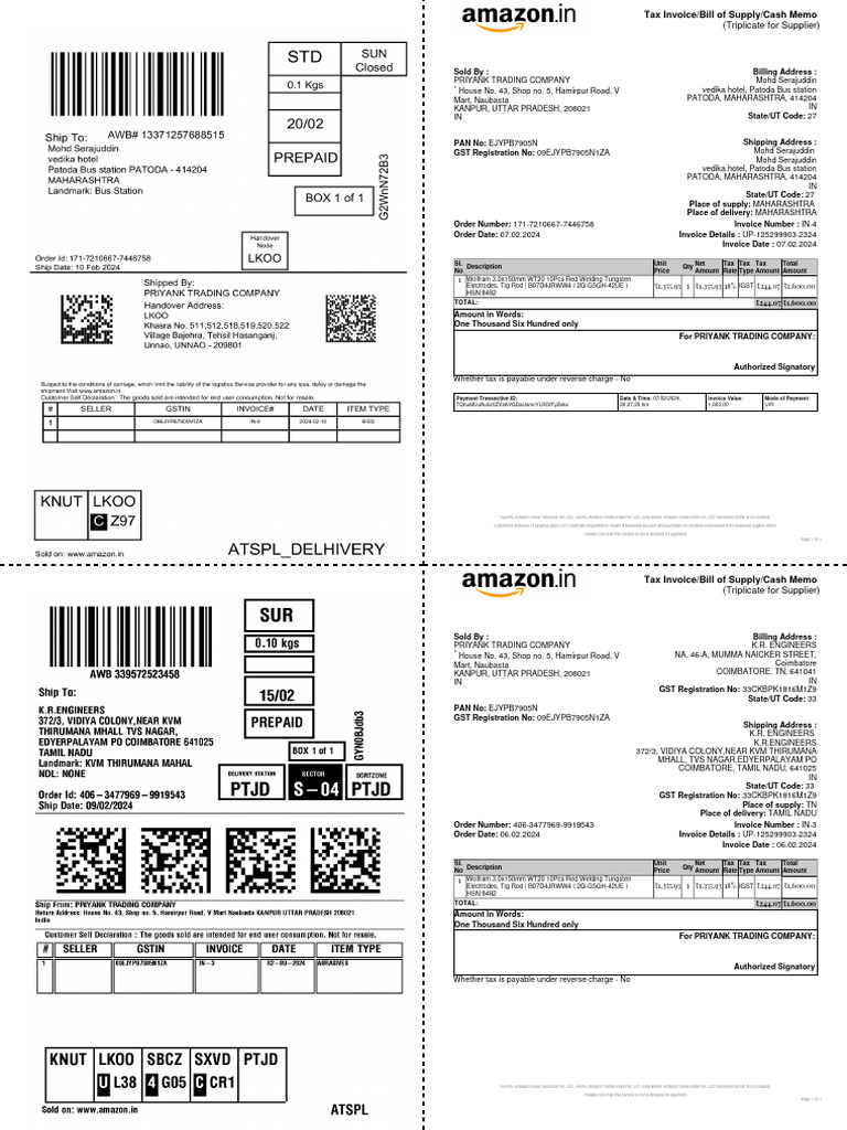 Unit Price Without Tax