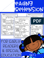 Reading Comprehension For Early Reader (SET 1)
