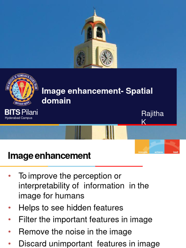 Image Enhancement Techniques Overview | PDF | Signal Processing ...