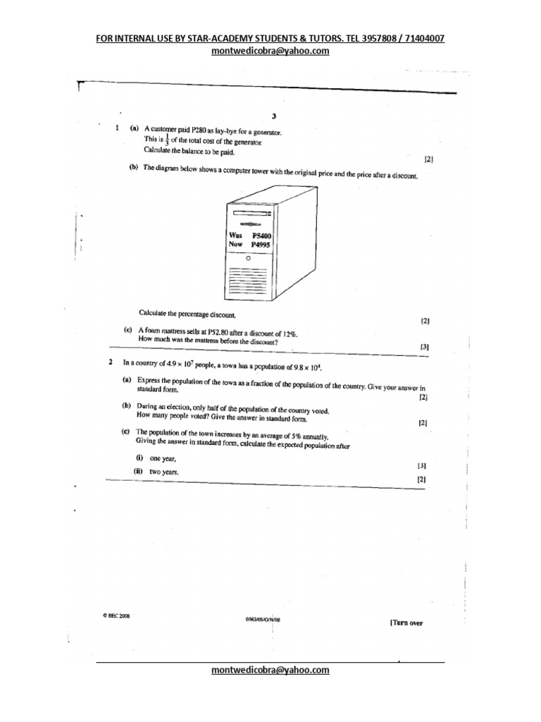 BGCSE Mathematics Paper 2 Guide | PDF