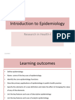 Intro To Epidemiology 2023 24