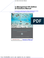 Full Operations Management 6Th Edition Reid Solutions Manual PDF Docx Full Chapter Chapter