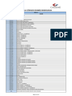 Tabela Codigos Exames Radiologia MS Diagnosticos Cassems