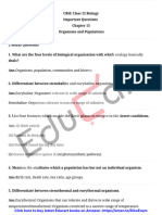 2 Marks (Organisms and Populations)