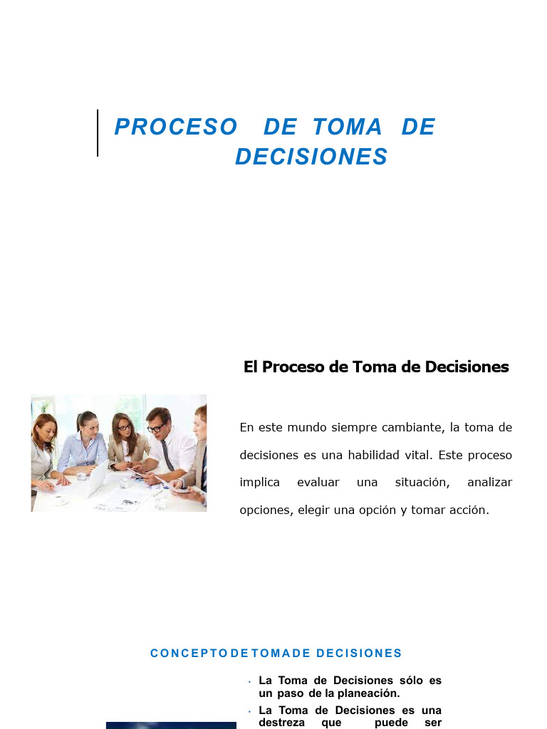 Proceso Efectivo de Toma de Decisiones | PDF | Toma de decisiones ...