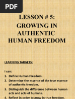 Lesson 5 Growing in Authentic Freedom