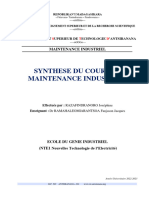 Couverture Synthese Maintenance