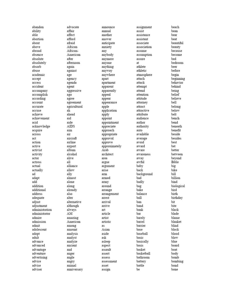 Comprehensive Word List for SEO | PDF | Economics