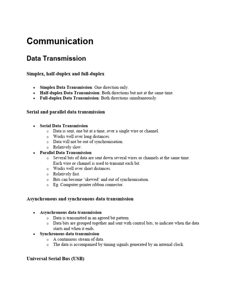 Communication Pdf Error Detection And Correction Usb
