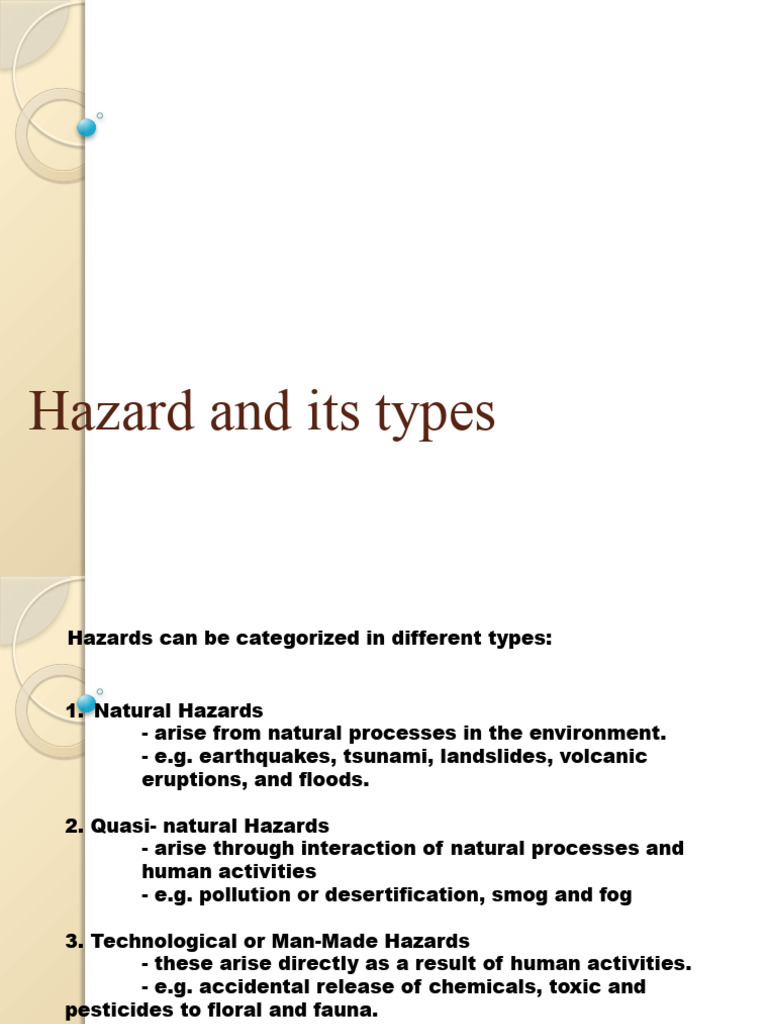 Hazard and Its Types PDF