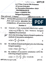 5th Sem Integral Equation Prevoius Years