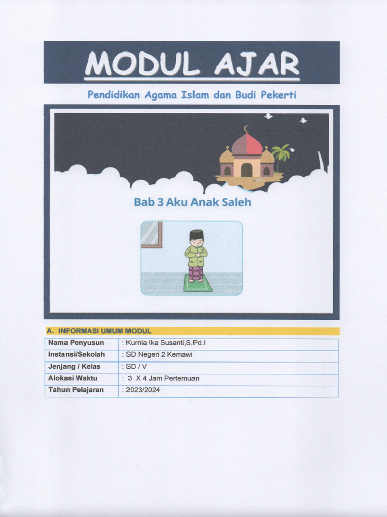 Modul Ajar Kelas 5 Bab 3 | PDF