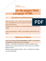 Création de Pages Web