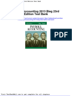 Full Payroll Accounting 2013 Bieg 23Rd Edition Test Bank PDF Docx Full Chapter Chapter