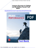 Full Peak Performance Success in College and Beyond 9Th Edition Ferrett Test Bank PDF Docx Full Chapter Chapter