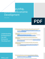 08.23.2023 Entrepreneurship, Ethics, and Economic Development