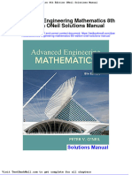 Full Advanced Engineering Mathematics 8Th Edition Oneil Solutions Manual PDF Docx Full Chapter Chapter