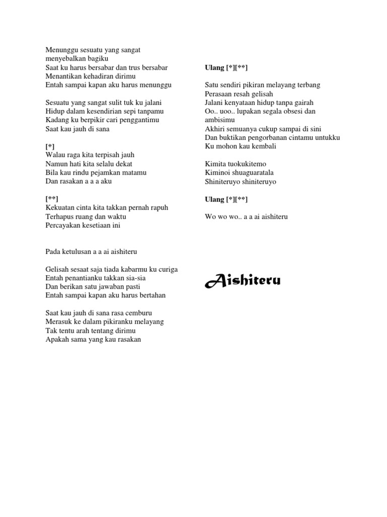 Lirik Lagu Pdf
