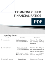 Commonly Used Ratios