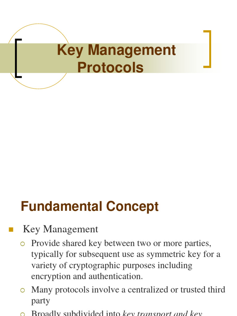 Key Management Protocols Overview | PDF | Key (Cryptography) | Wireless ...