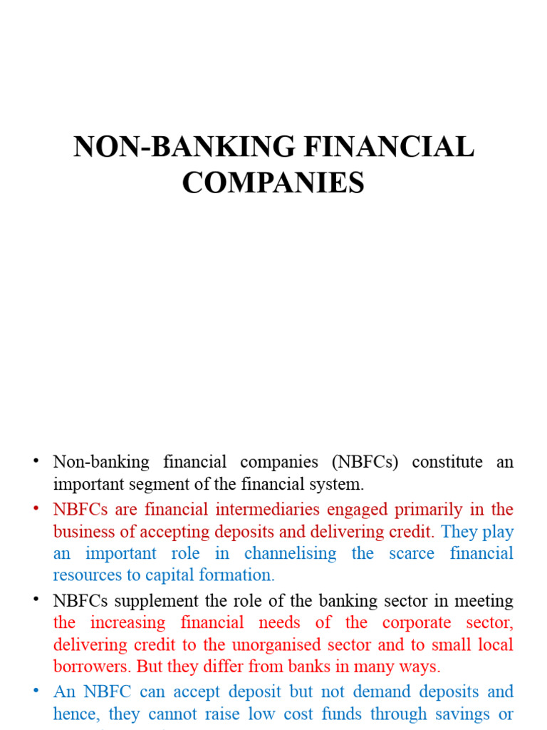 Functions and Roles of NBFCs | PDF | Reserve Bank Of India | Banks