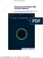 Full Physical Chemistry 2Nd Edition Ball Solutions Manual PDF Docx Full Chapter Chapter