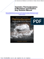 Full Physical Chemistry Thermodynamics Statistical Mechanics and Kinetics Cooksy Solution Manual PDF Docx Full Chapter Chapter