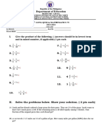 Math Long Quiz - Division of Long Quiz