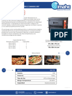 Ficha HORNO PIZZERO A GAS VOLTER 1 CAMARA 500° GJ10000GB2