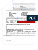 Risk Identification Sheet - Template