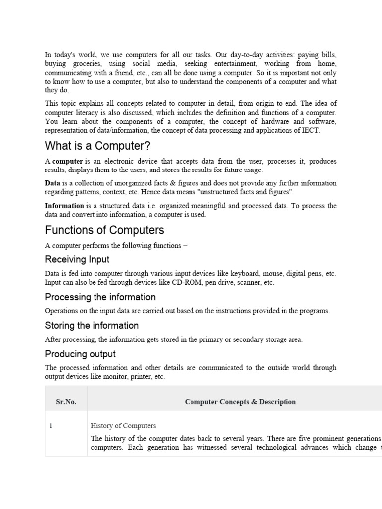 Computer Notes | Download Free PDF | Input/Output | Information