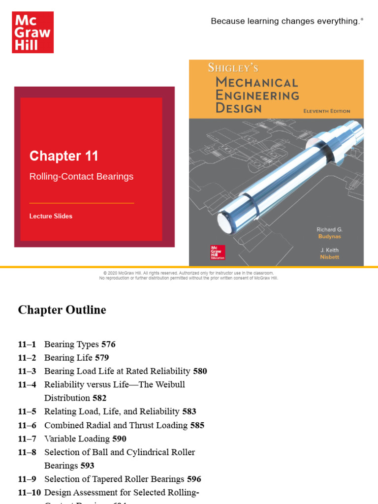 CH 11 Slides 11th Ed - Accessible | PDF | Bearing (Mechanical ...