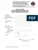 Form Data Satuan Kejurkab Banyuwangi 2023