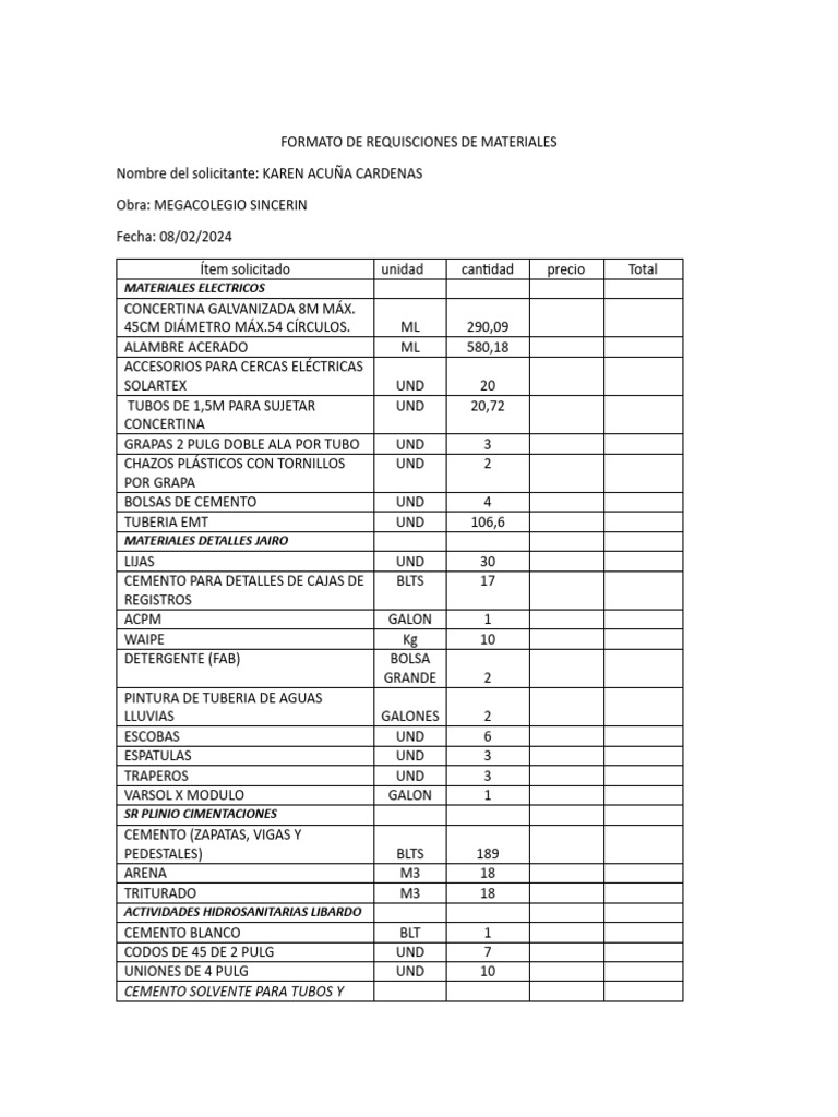 Formato De Requisicion De Personal 2 Formato De Requisiciones