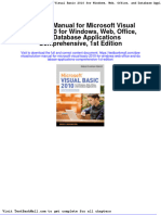 Solution Manual For Microsoft Visual Basic 2010 For Windows, Web, Office, and Database Applications Comprehensive, 1st Edition