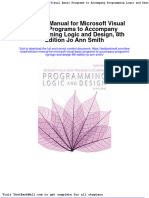 Solution Manual For Microsoft Visual Basic Programs To Accompany Programming Logic and Design, 8th Edition Jo Ann Smith