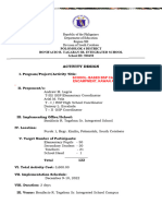 Activity Design in BSP and GSP 2022-2023