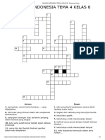 BAHASA INDONESIA TEMA 4 KELAS 6 - Crossword Labs