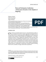 The Workers' Party and Participatory Institutions: The Influence of Intra-Party Dynamics in The Adoption of Participatory Budgeting