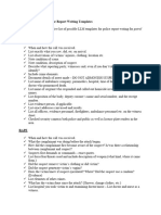 Patrol Officer Checklist For Report Writing Templates