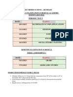 DATE SHEET FOR PT3 Grade 10