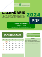 Calendário Acadêmico Cursos Superiores