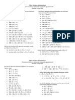 Taller de Repaso de Matemáticas-Polinomios Aritméticos y Destrucción de Paréntesis en N