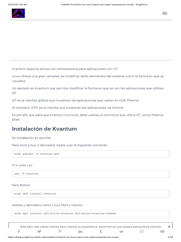 Instalar Kvantum en Linux: Guía Rápida | PDF | Distribución de Linux ...