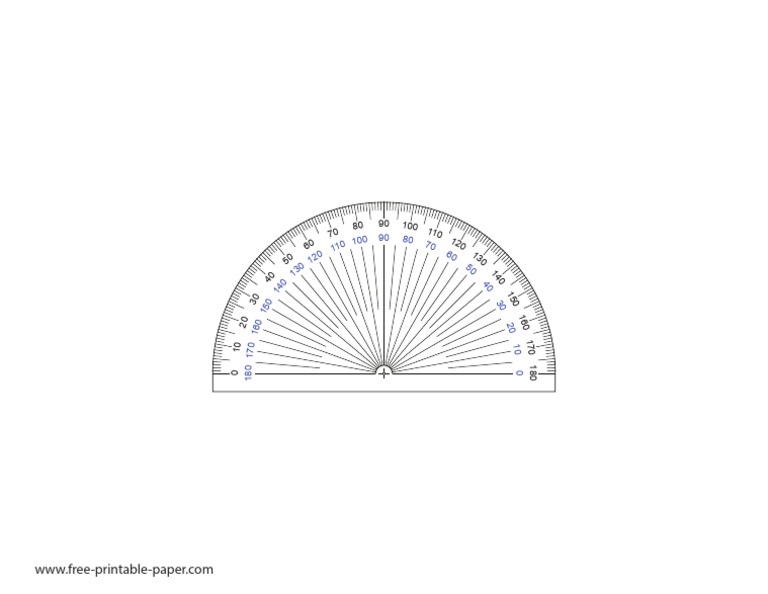 Free Printable Protractor PDF | PDF
