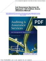 Full Auditing and Assurance Services An Integrated Approach 15Th Edition Arens Solutions Manual PDF Docx Full Chapter Chapter